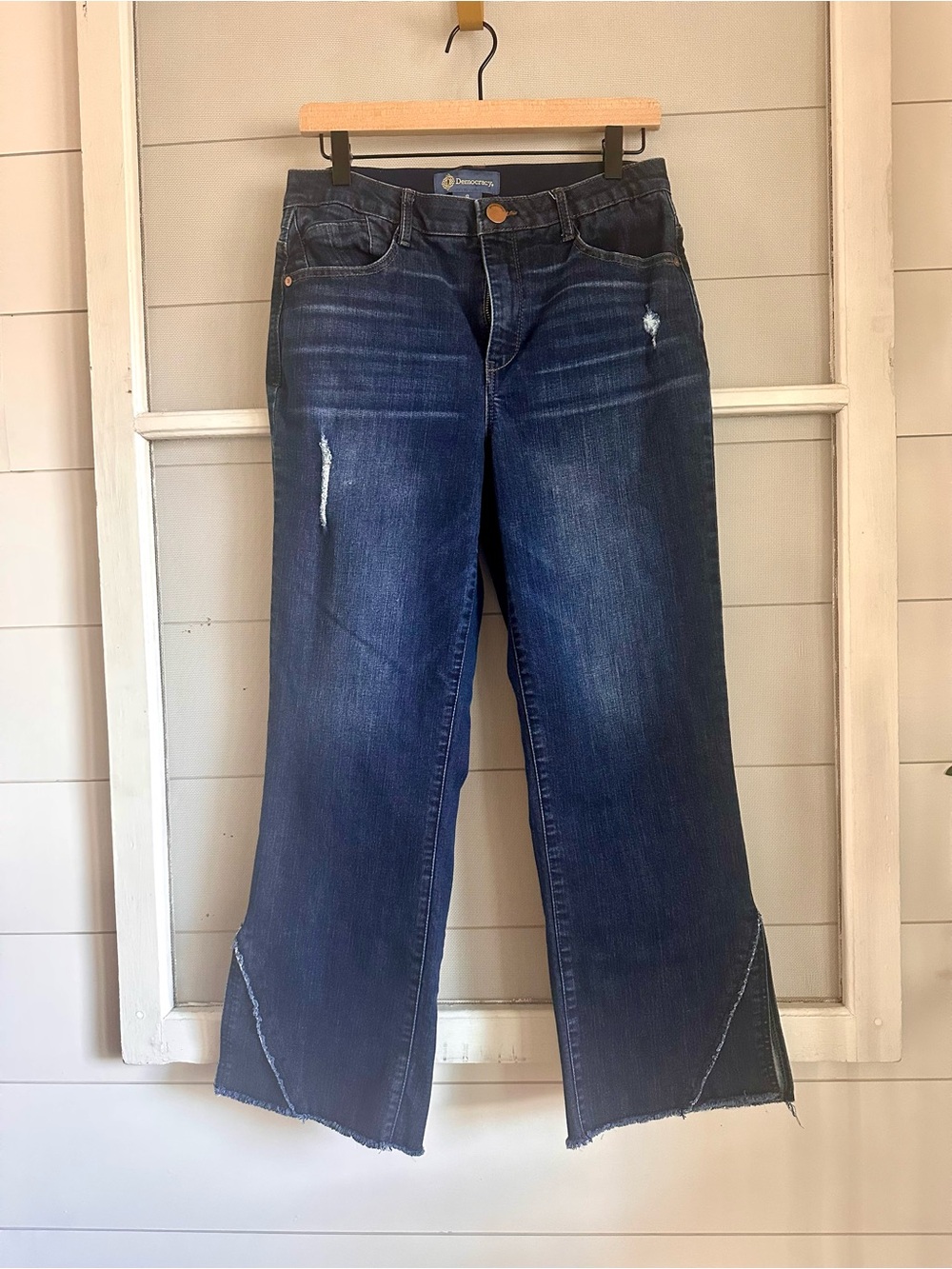 Democracy “Ab”solution Dark Indigo Wide Leg Jeans